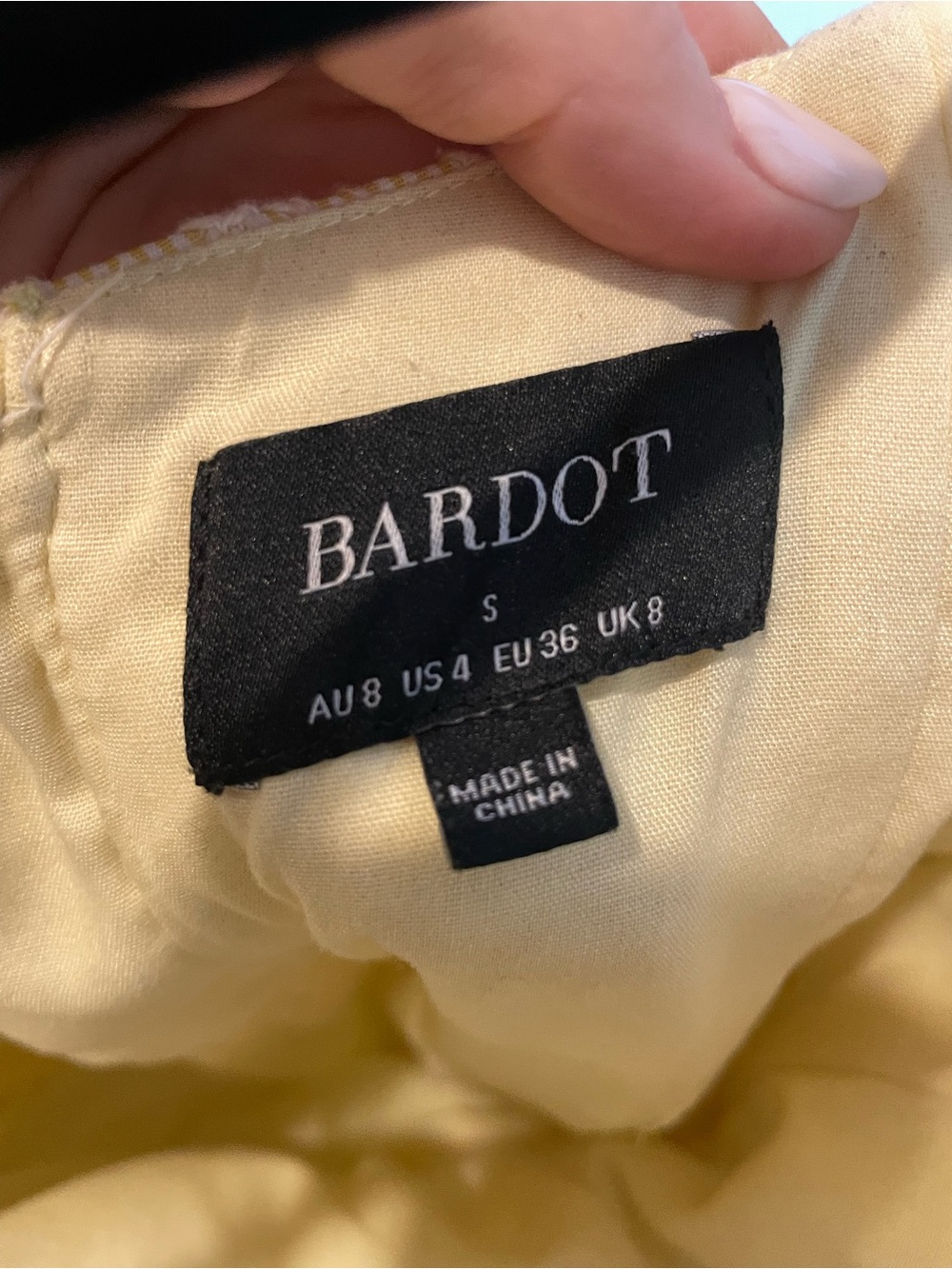 Bardot Soft Yellow Eyelet Midi Dress - Picture 12 of 12
